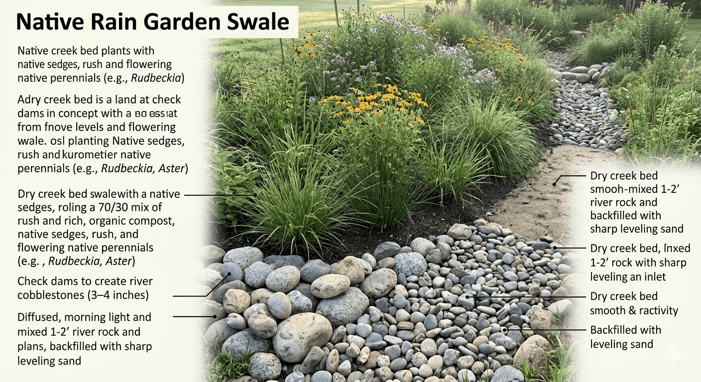 The Native Rain Garden Swale