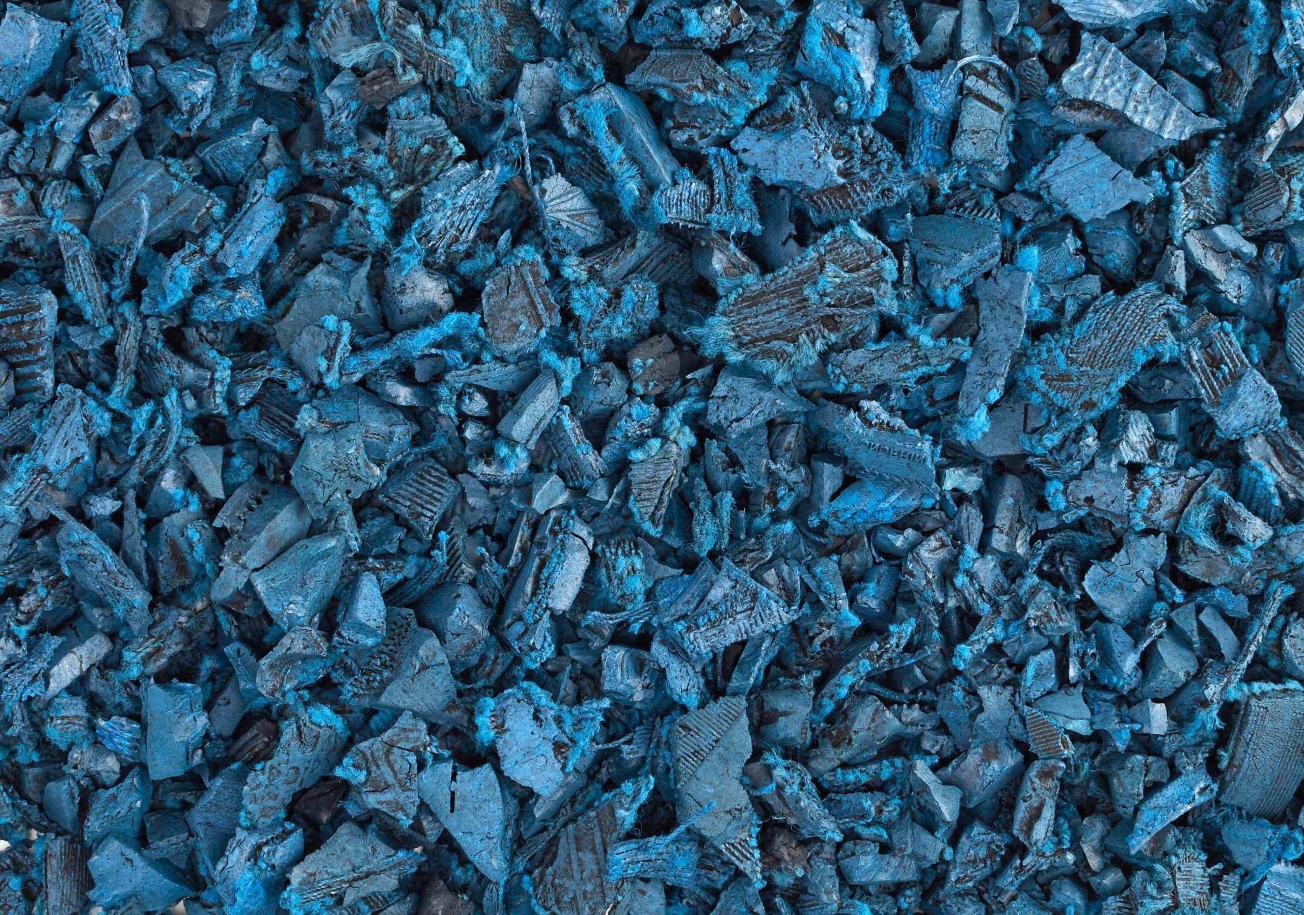 Blue Rubber Mulch