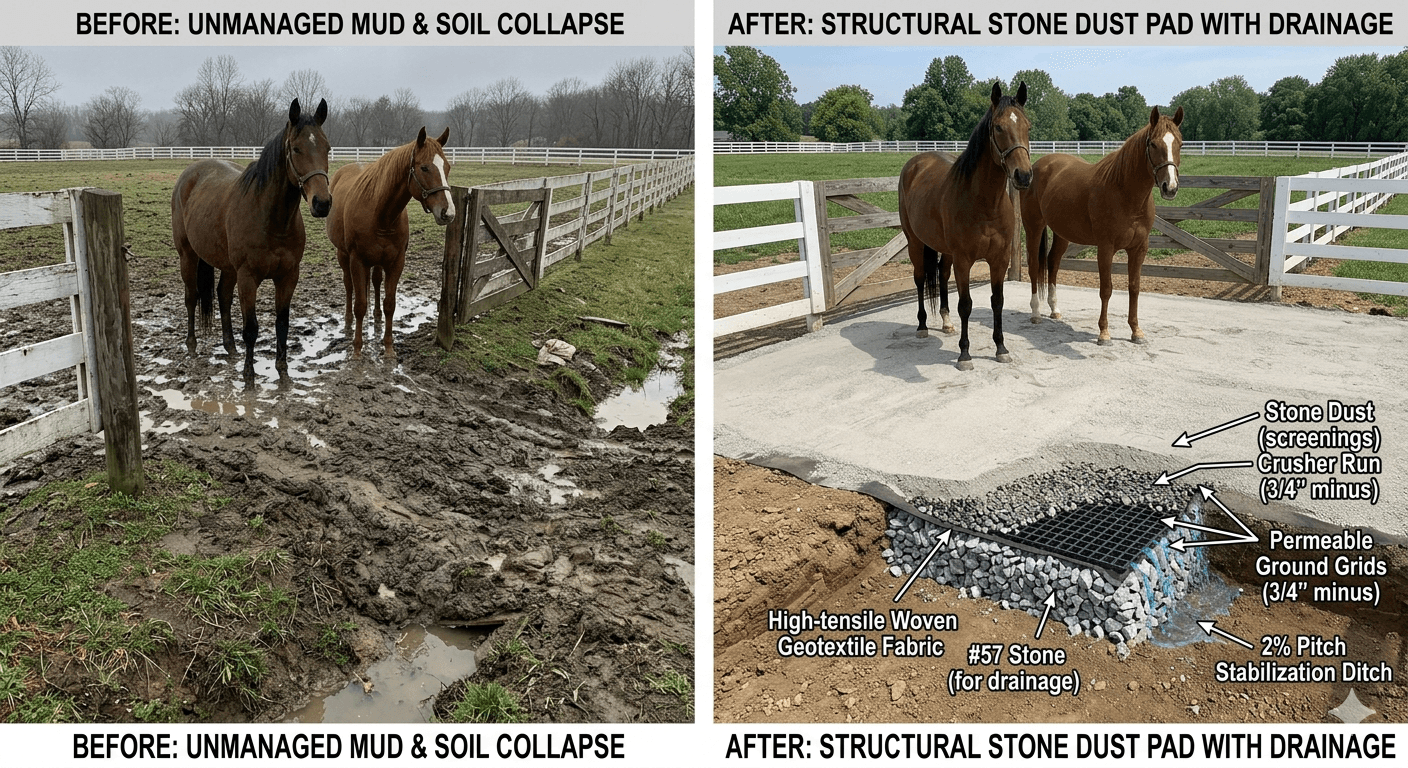 DIY Guide: The "Mud-Free" Horse Paddock & Gate Foundation