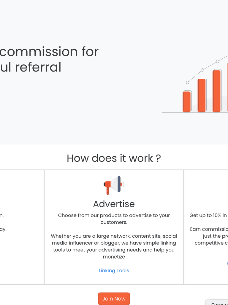 Affiliate program page