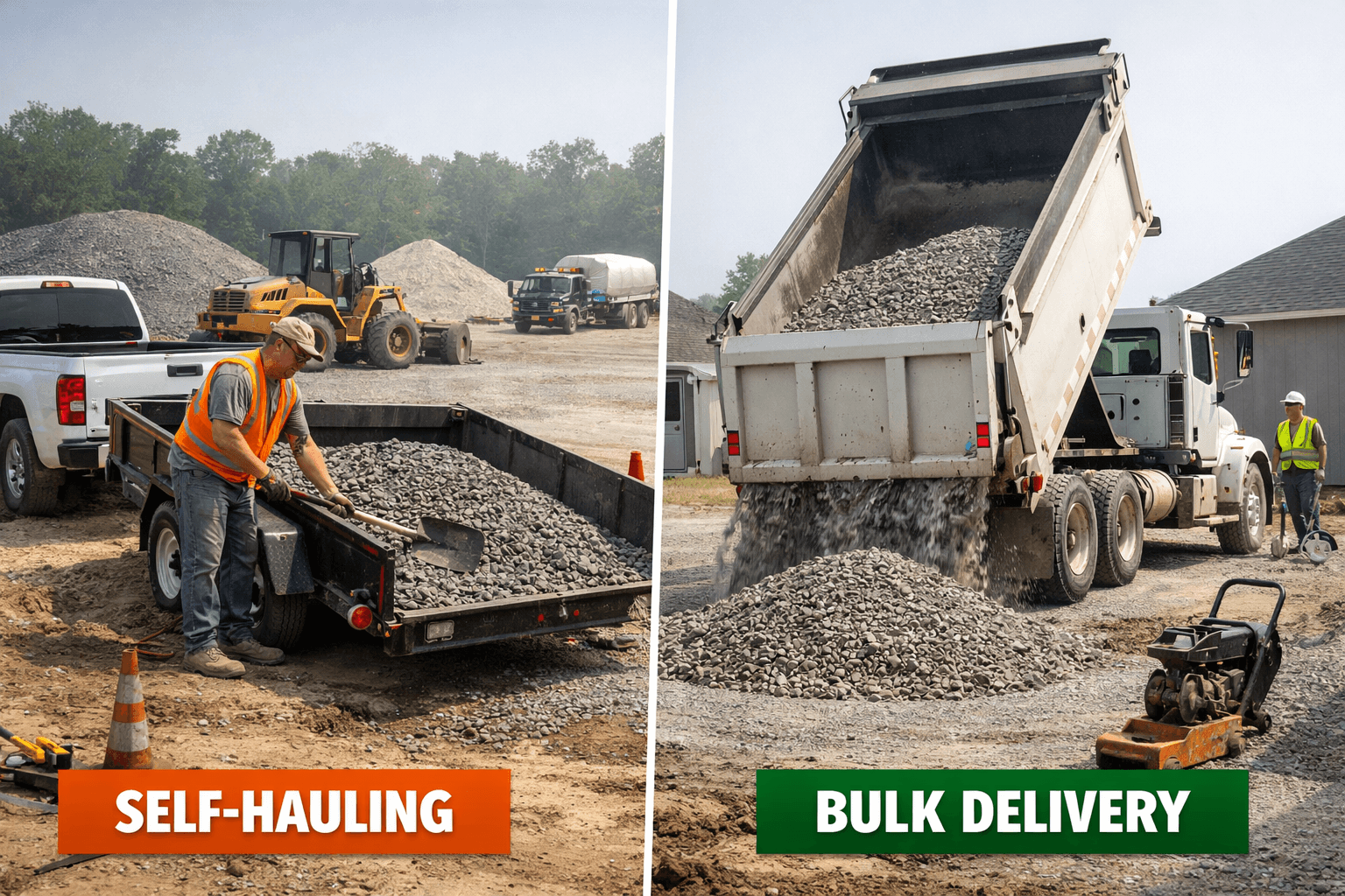Self-Hauling vs Ordering Bulk Materials Online: What Actually Saves Contractors More Money?